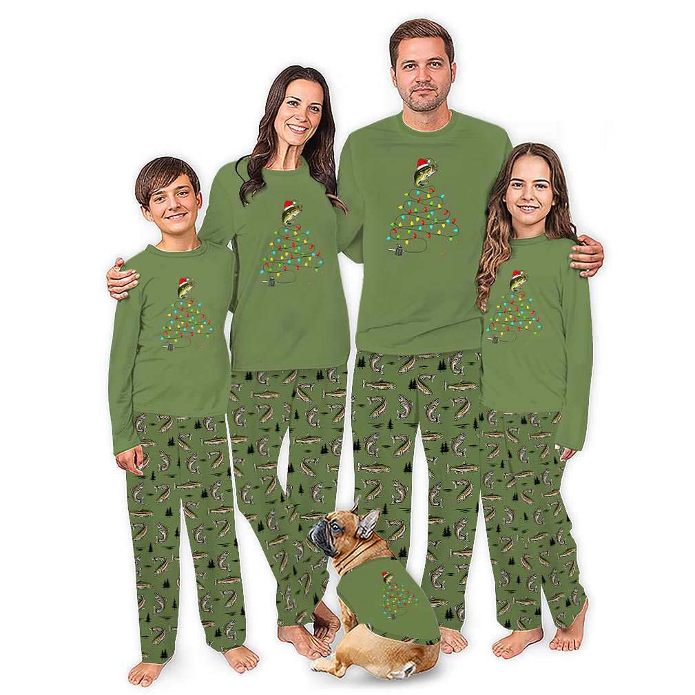 Funny Bass Fishing Family Christmas Pajamas With Plus Size