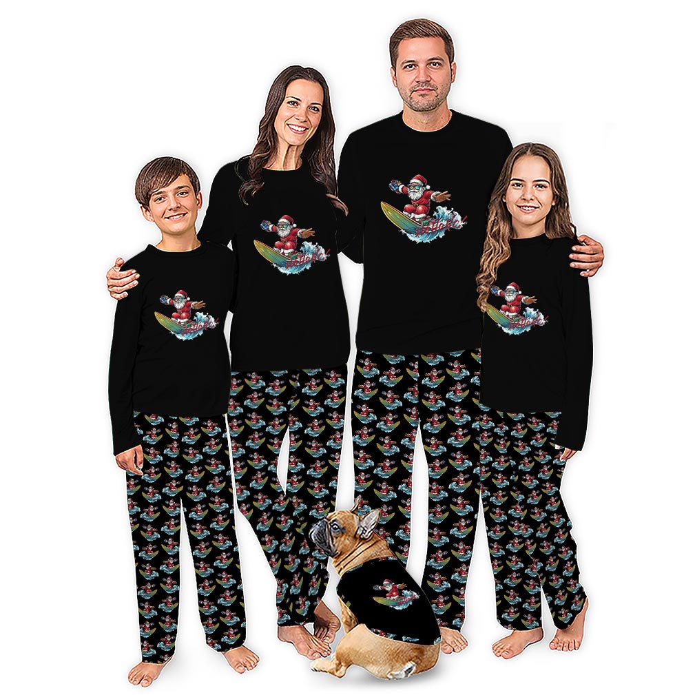 Santa On The Beach Family Holiday Pajamas With Plus Size