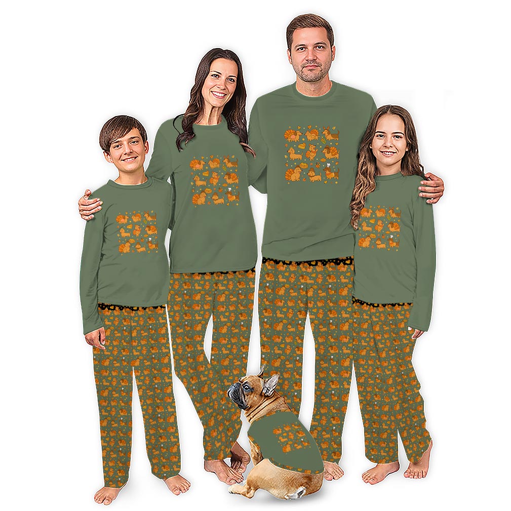 Fall Dachshund Family Thanksgiving Pajamas With Plus Size Fall Dachshund Family Thanksgiving Pajamas With Plus Size