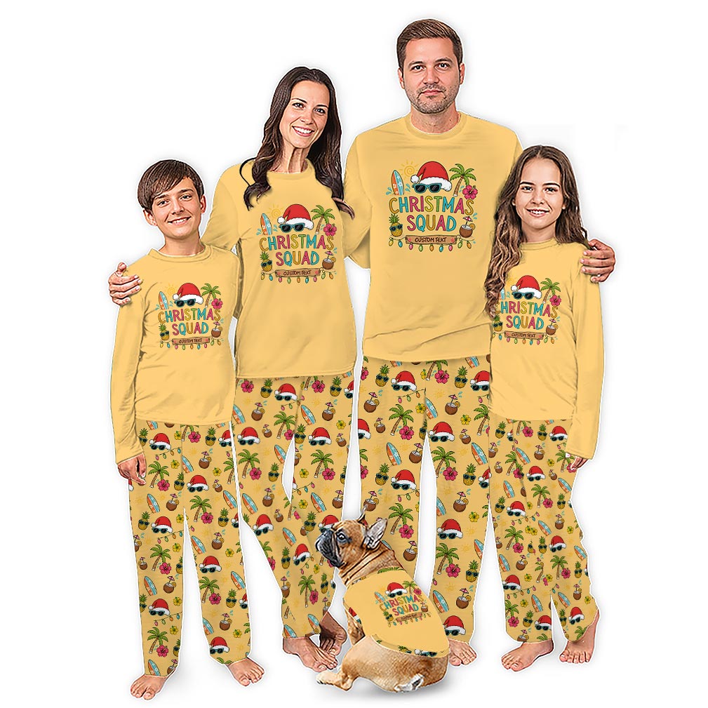 Tropical Christmas Family Pajamas With Plus Size