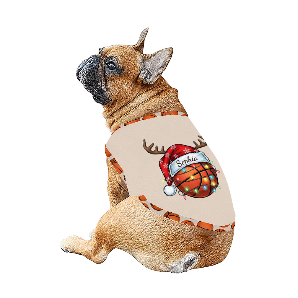 Personalized Reindeer Basketball Family Matching Christmas Pajamas With Plus Size