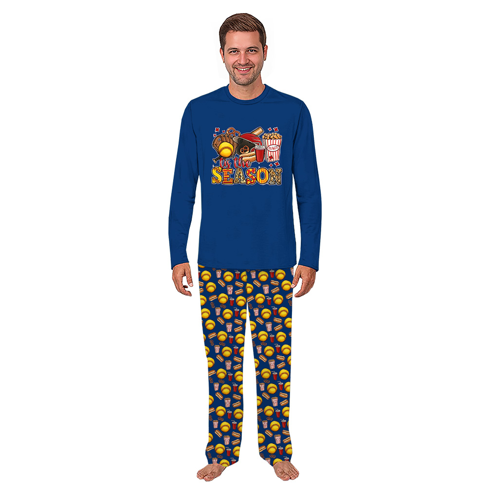 Game Day Softball Family Christmas Pajamas Including Dog