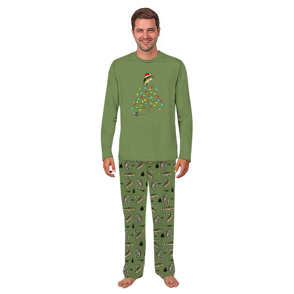 Funny Bass Fishing Family Christmas Pajamas With Plus Size