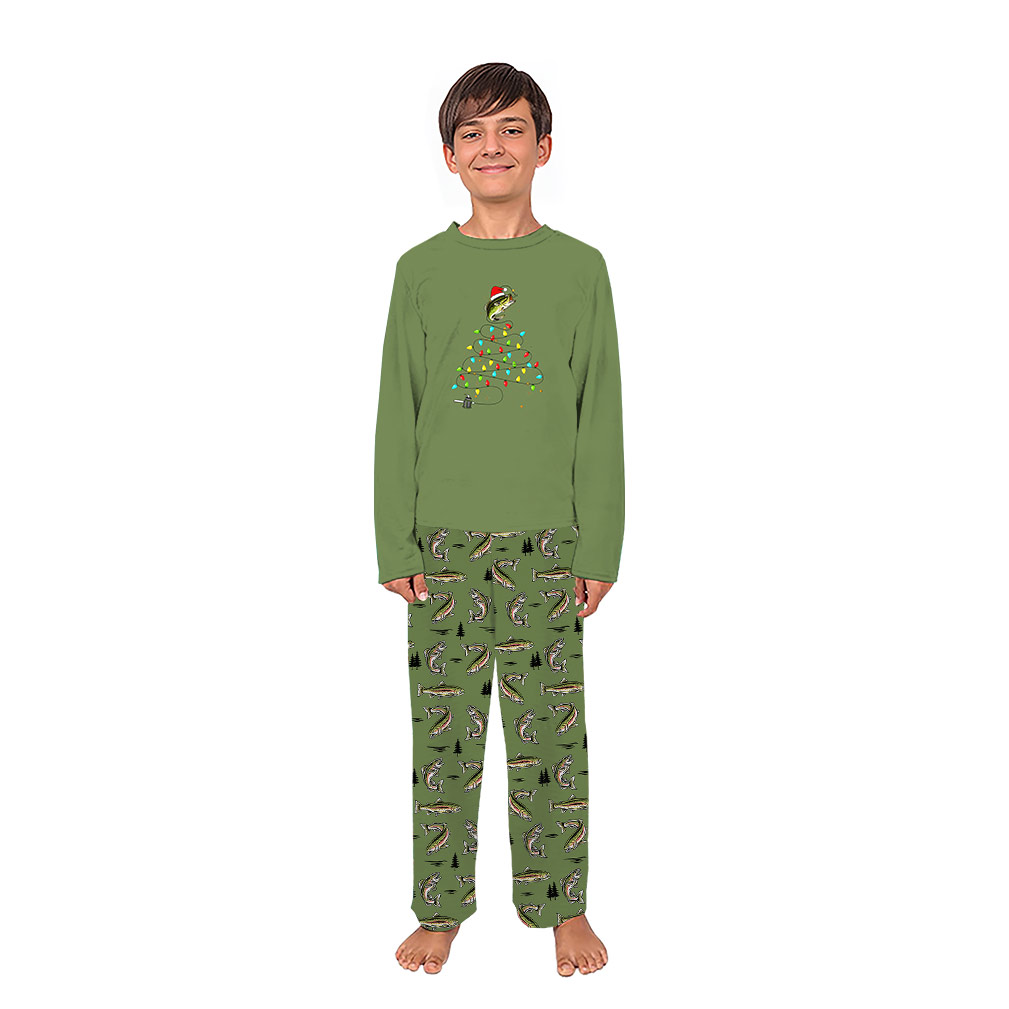 Funny Bass Fishing Family Christmas Pajamas With Plus Size