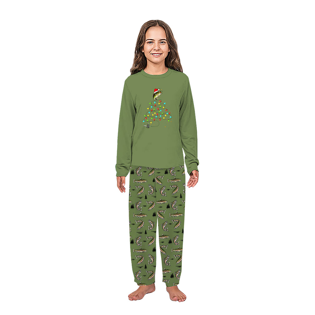 Funny Bass Fishing Family Christmas Pajamas With Plus Size