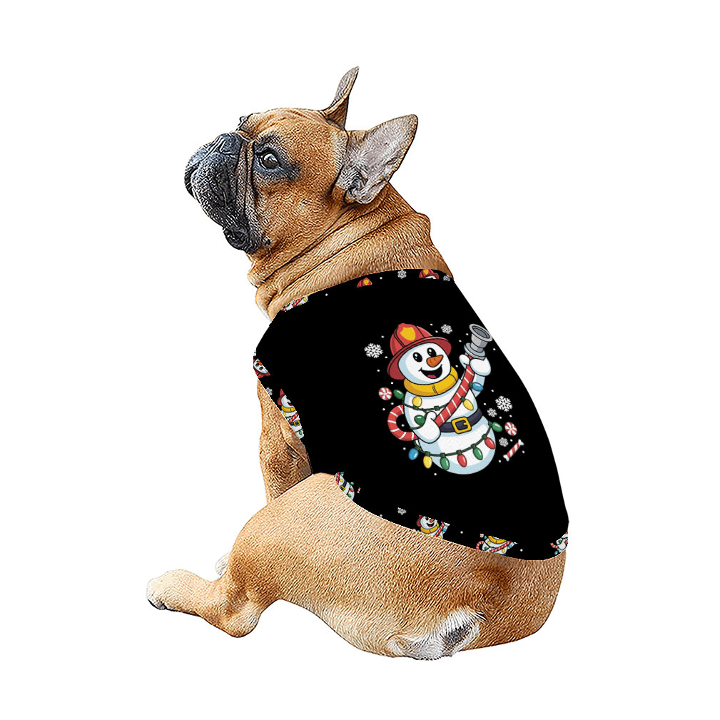 Firefighter Snowman Christmas Pajamas For Family And Dog With Plus Size