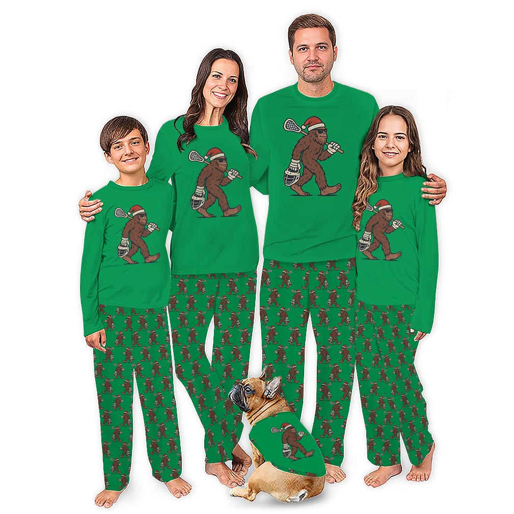 Funny Lacrosse Matching Christmas Family Pajamas With Plus Size Funny Lacrosse Matching Christmas Family Pajamas With Plus Size