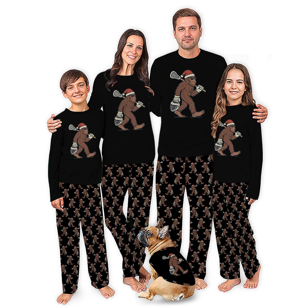 Funny Lacrosse Matching Christmas Family Pajamas With Plus Size Funny Lacrosse Matching Christmas Family Pajamas With Plus Size