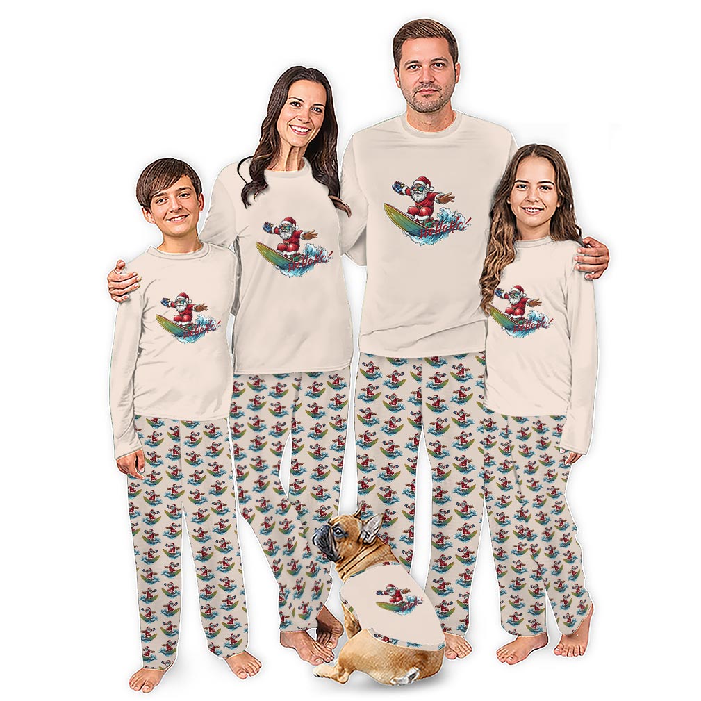 Santa On The Beach Family Holiday Pajamas With Plus Size