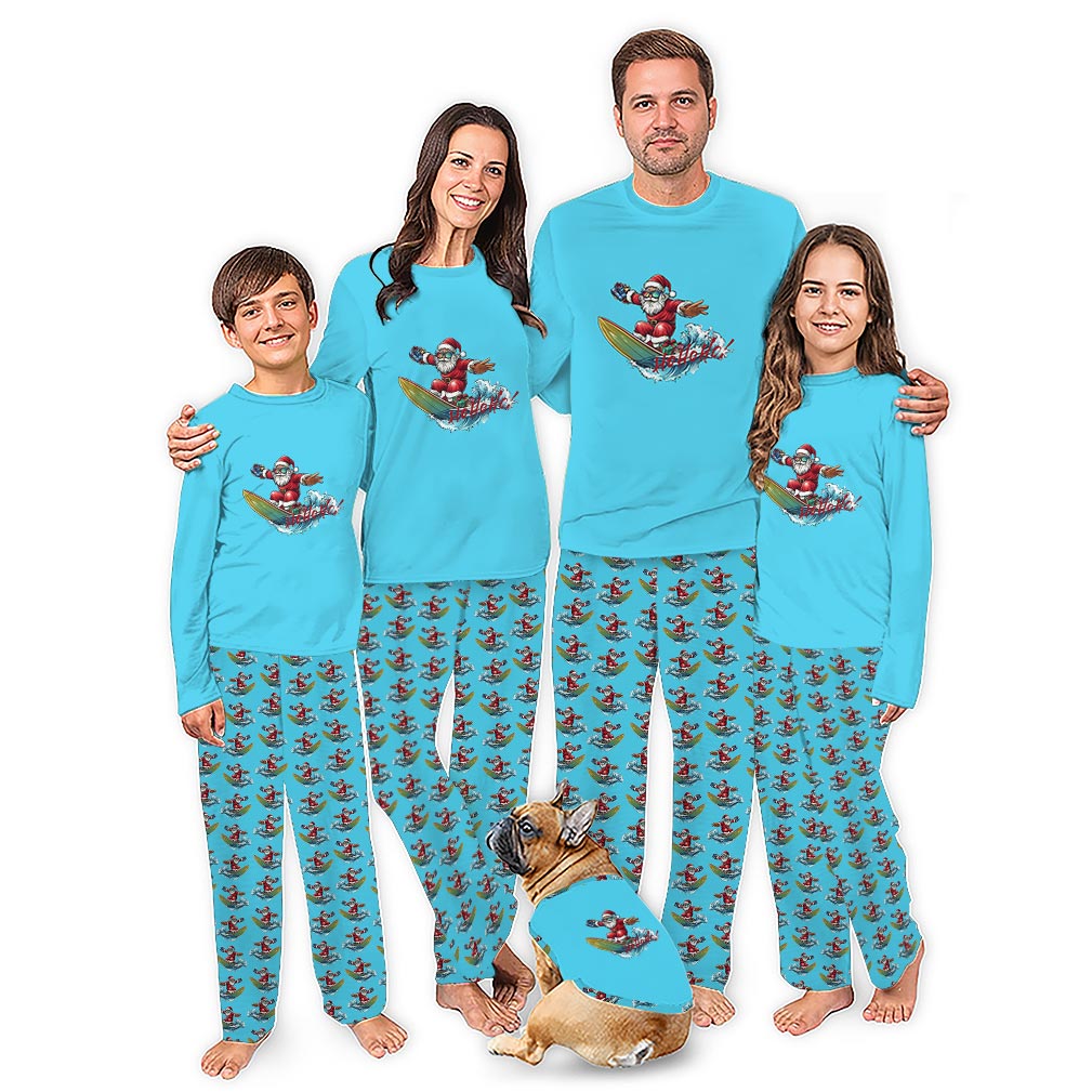 Santa On The Beach Family Holiday Pajamas With Plus Size