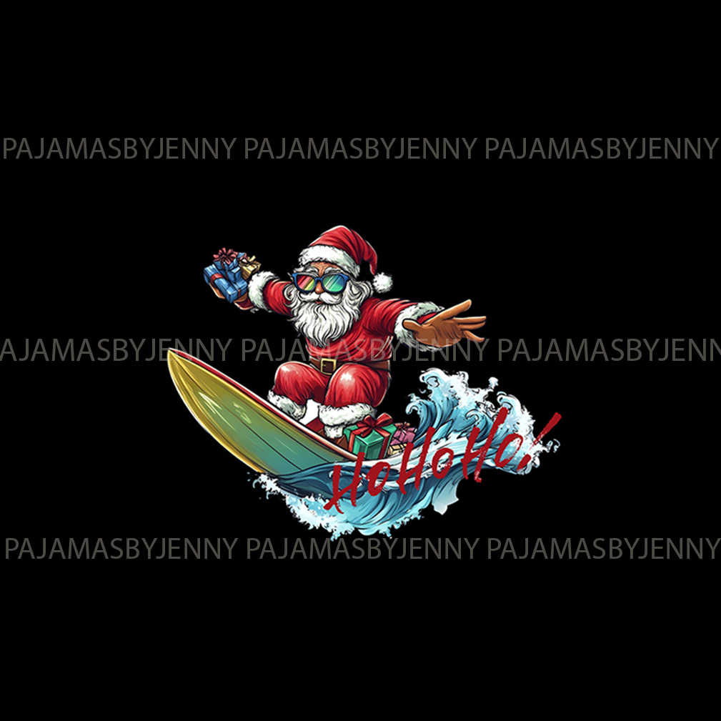Santa On The Beach Family Holiday Pajamas With Plus Size