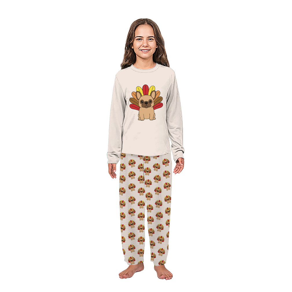 Cute French Bulldog Family Themed Holiday Pajamas With Plus Size