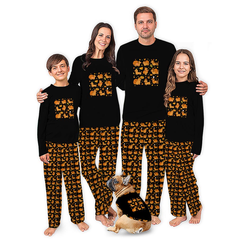 Fall Dachshund Family Thanksgiving Pajamas With Plus Size Fall Dachshund Family Thanksgiving Pajamas With Plus Size
