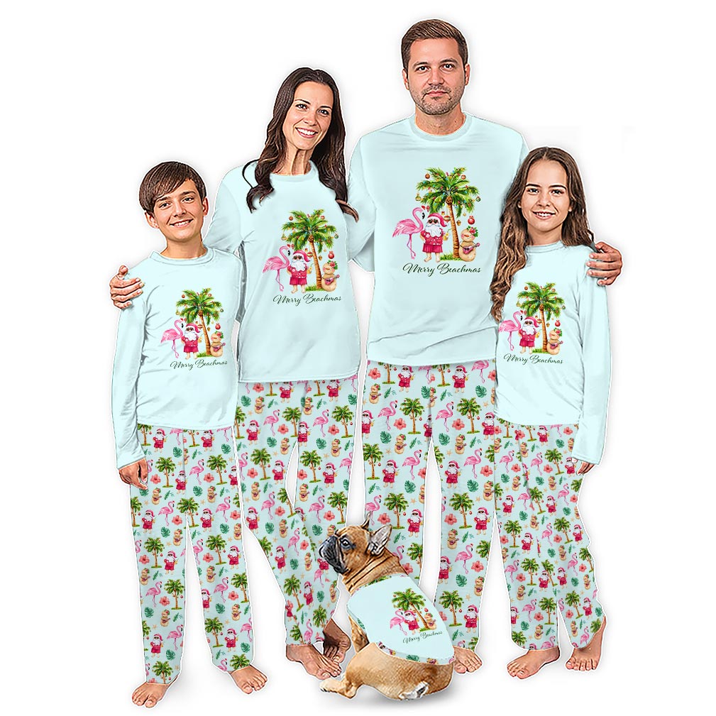 Cute Tropical Matching Christmas Pajamas Whole Family With Plus Size Cute Tropical Matching Christmas Pajamas Whole Family With Plus Size