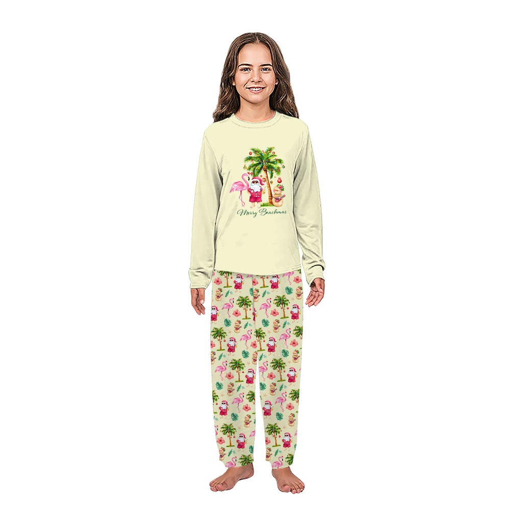Cute Tropical Matching Christmas Pajamas Whole Family With Plus Size Cute Tropical Matching Christmas Pajamas Whole Family With Plus Size