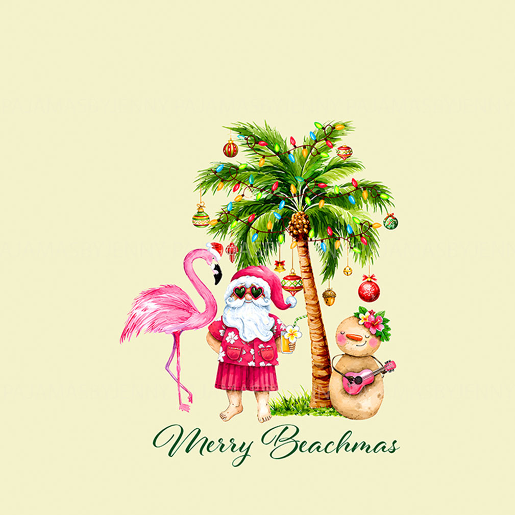 Cute Tropical Matching Christmas Pajamas Whole Family With Plus Size Cute Tropical Matching Christmas Pajamas Whole Family With Plus Size
