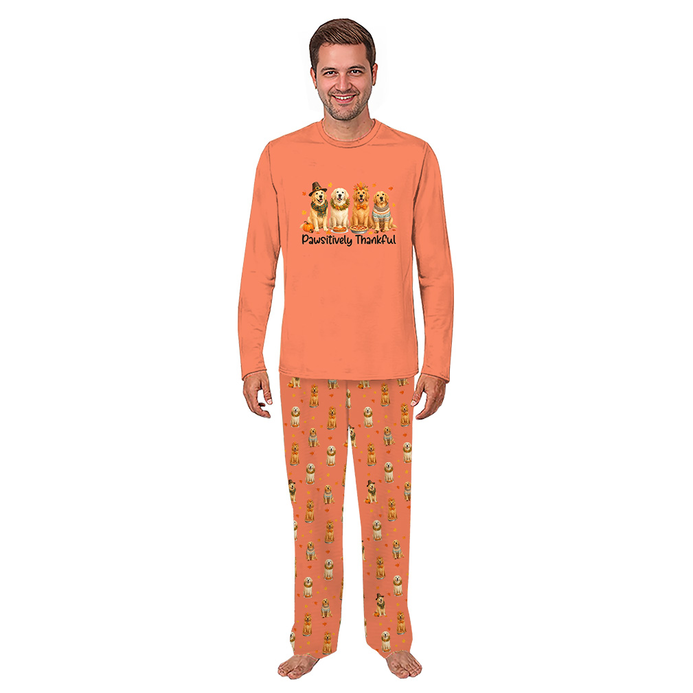 Cozy Golden Retriever Family Themed Holiday Pajamas Sets