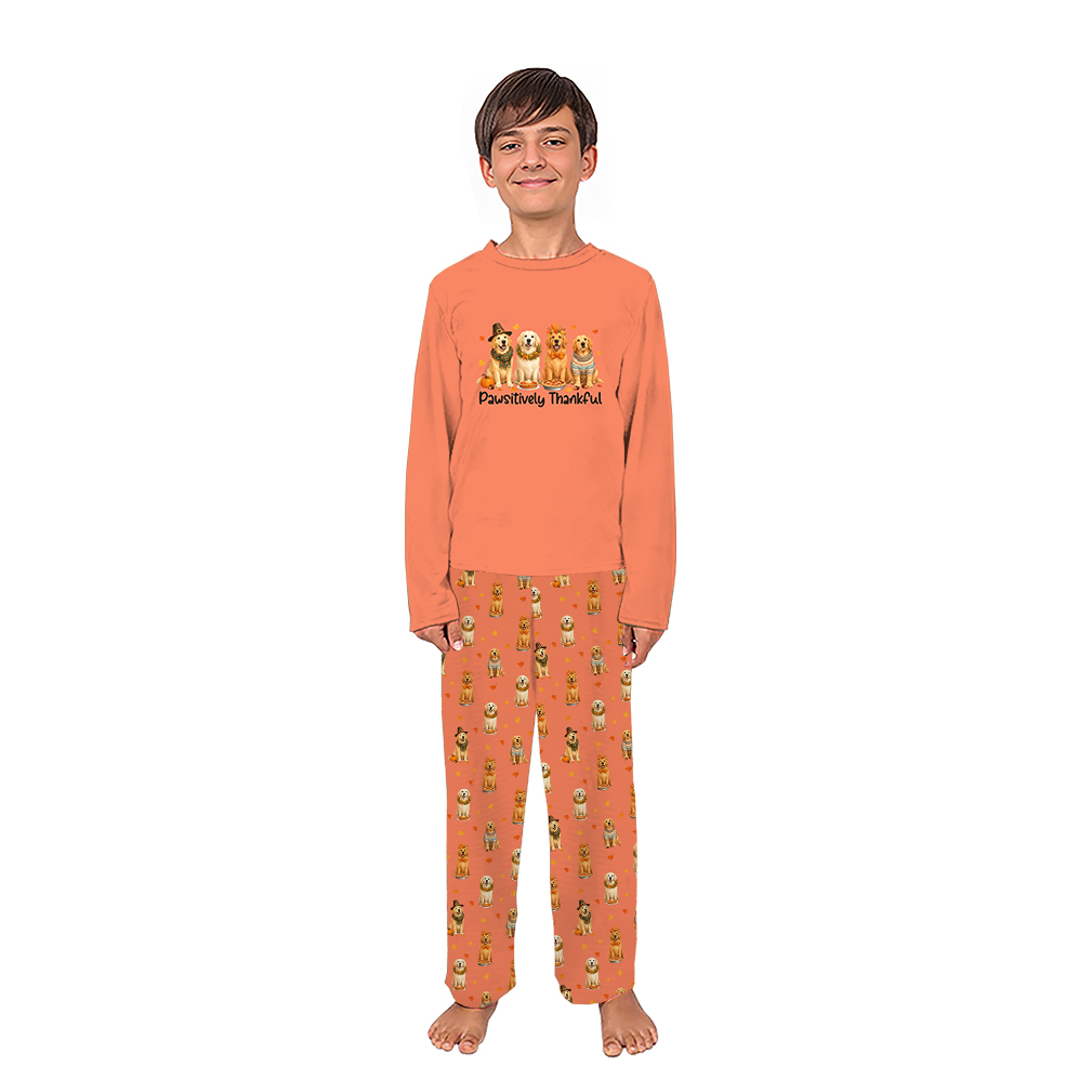 Cozy Golden Retriever Family Themed Holiday Pajamas Sets