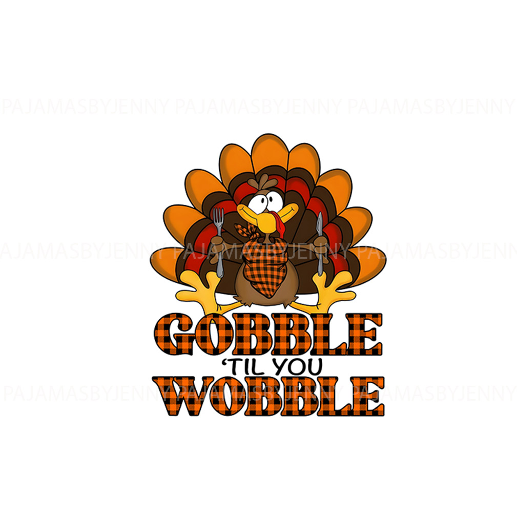 Cute Gobble Gobble Family Thanksgiving Pajamas With Extended Size Cute Gobble Gobble Family Thanksgiving Pajamas With Extended Size