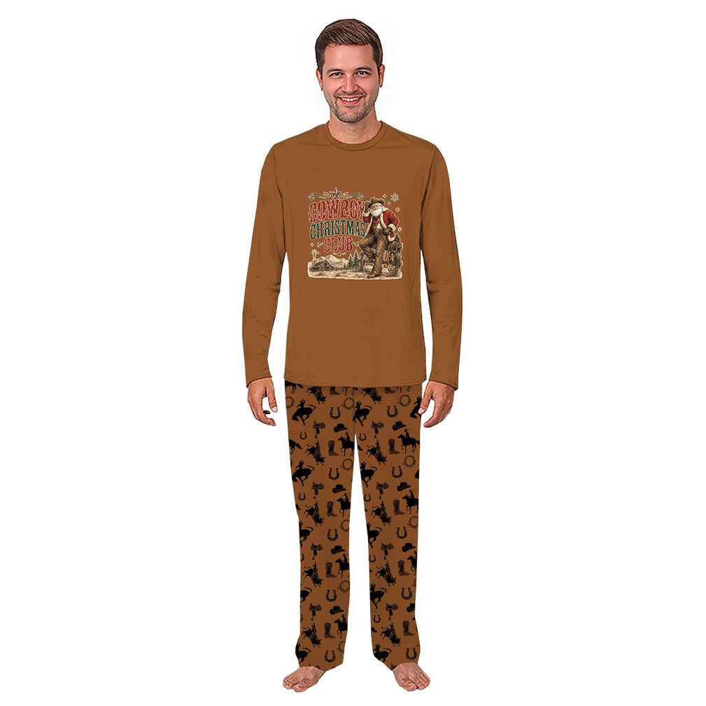 Cowboy Santa Matching Christmas Pajamas Whole Family With Dog Cowboy Santa Matching Christmas Pajamas Whole Family With Dog