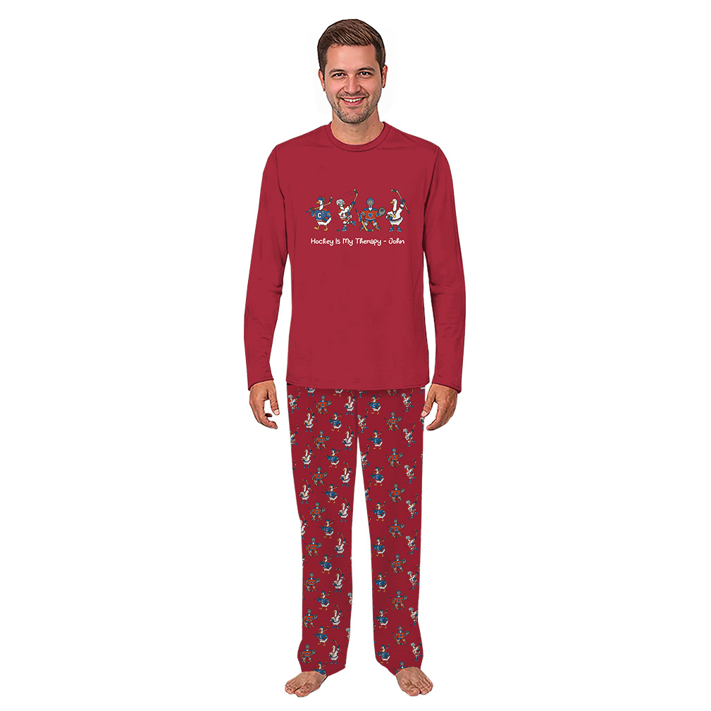 Hockey Duck Christmas Pajamas For Family With Plus Size