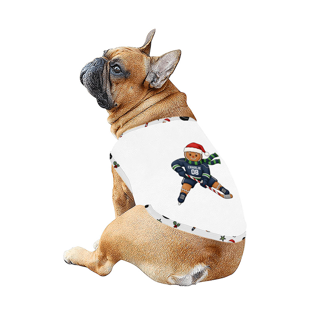 Cute Gingerbread Hockey Christmas Family Pajamas With Plus Size