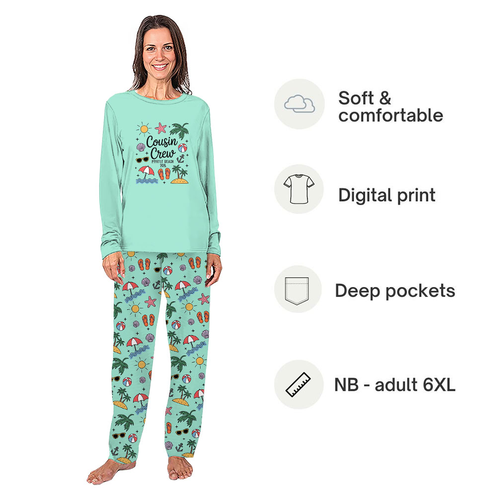 Tropical Beach Holiday Family Pajamas Sets