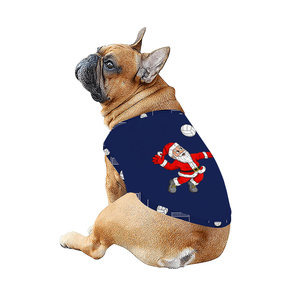 Funny Volleyball Santa Family Christmas Pajamas Including Dog