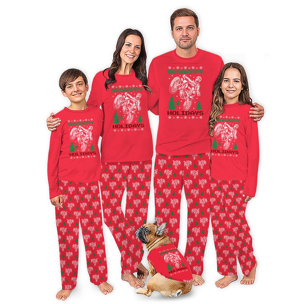 Funny Motocross Christmas Themed Pajama Sets With Plus Size Funny Motocross Christmas Themed Pajama Sets With Plus Size