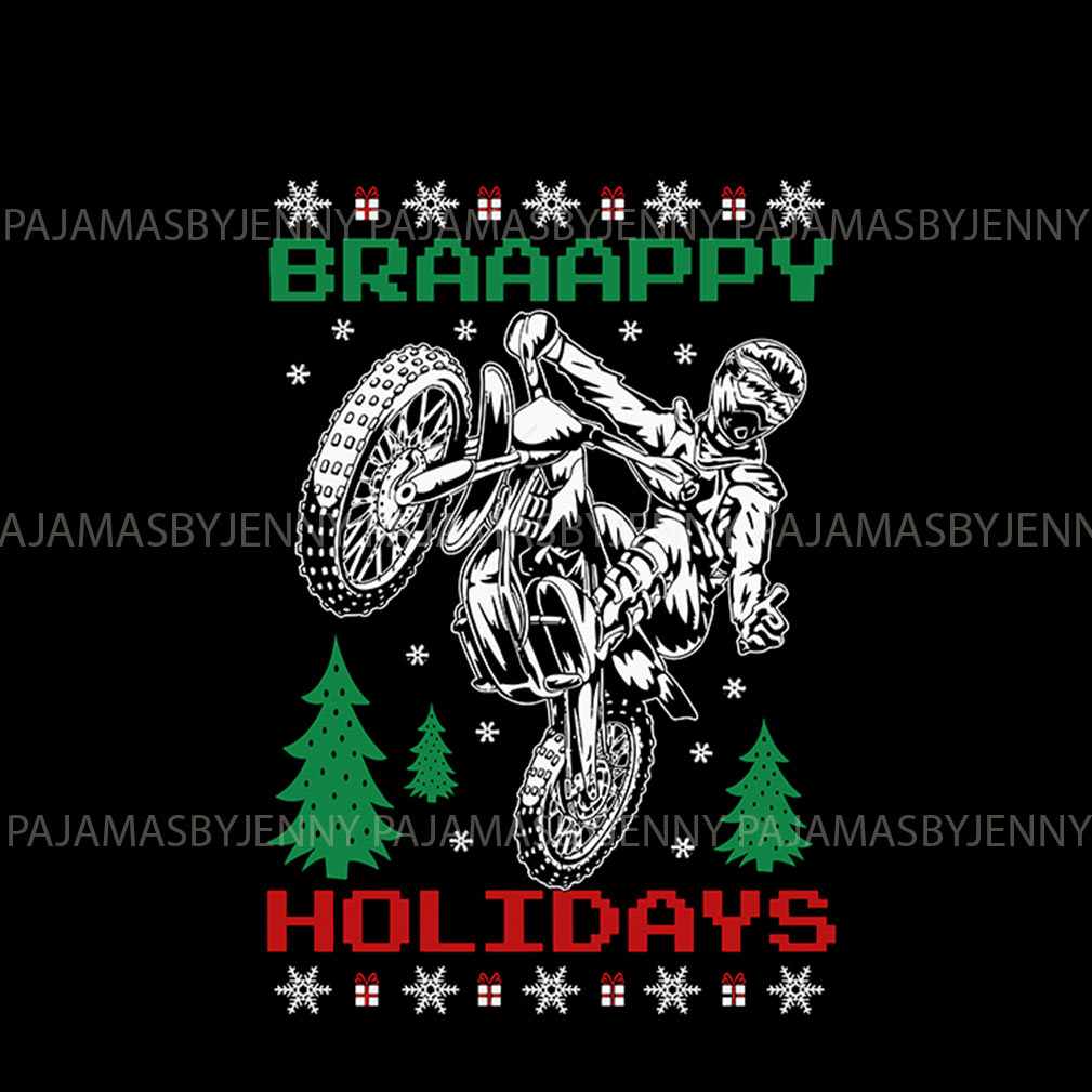 Funny Motocross Christmas Themed Pajama Sets With Plus Size Funny Motocross Christmas Themed Pajama Sets With Plus Size