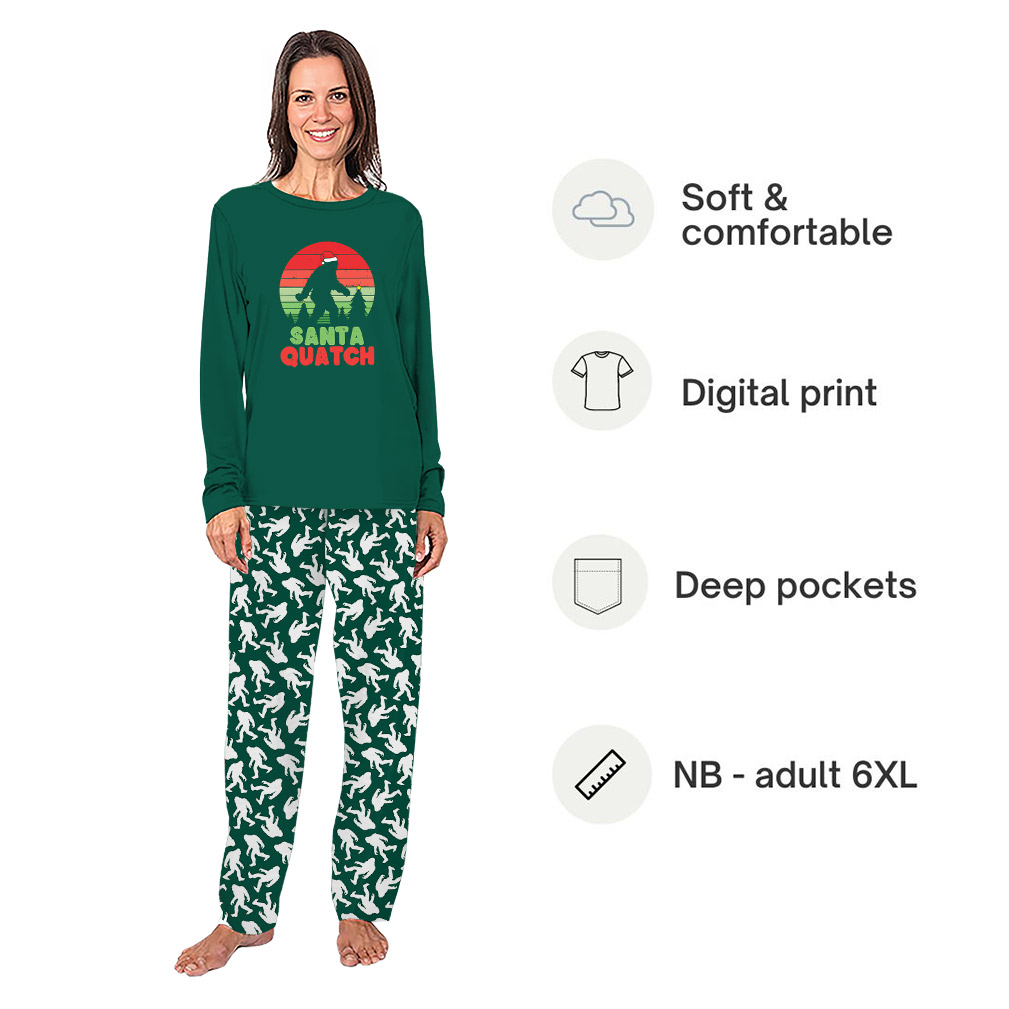 Sasquatch Family Matching Christmas Pajamas With Extended Size Sasquatch Family Matching Christmas Pajamas With Extended Size
