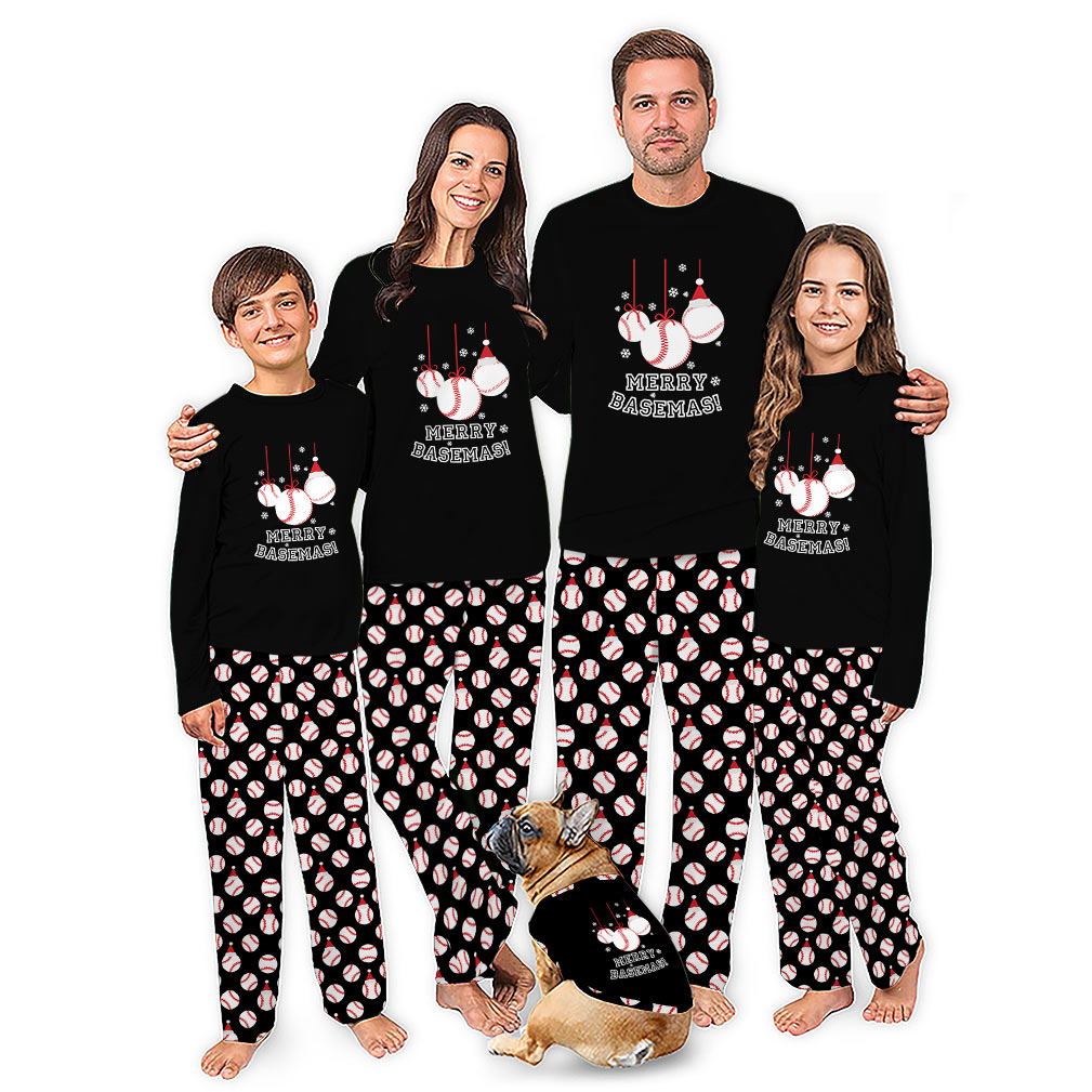 Baseball Matching Christmas Pajamas With Plus Size Baseball Matching Christmas Pajamas With Plus Size