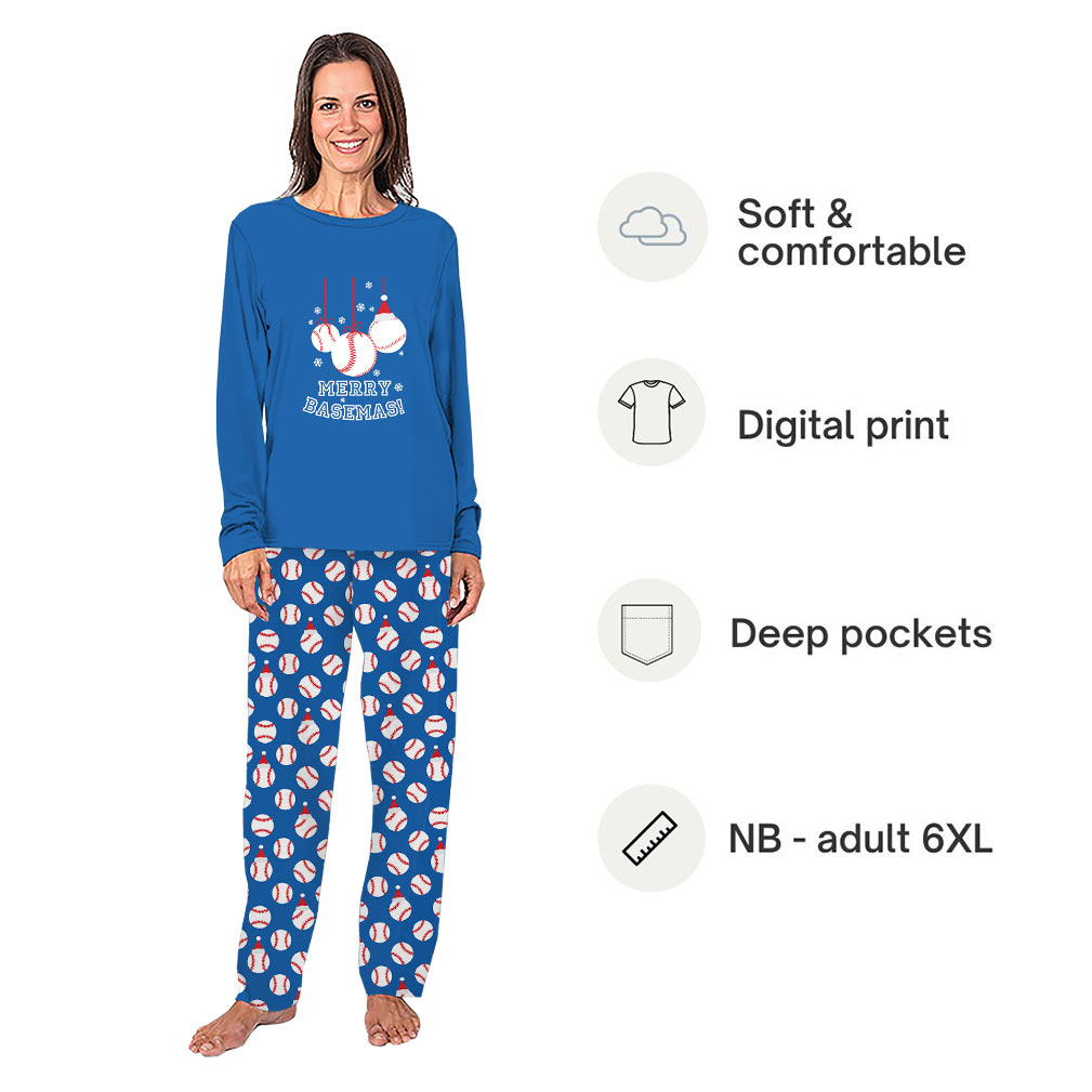 Baseball Matching Christmas Pajamas With Plus Size Baseball Matching Christmas Pajamas With Plus Size