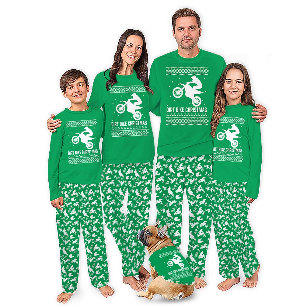 Dirt Bike Family Matching Christmas Pajamas With Plus Size