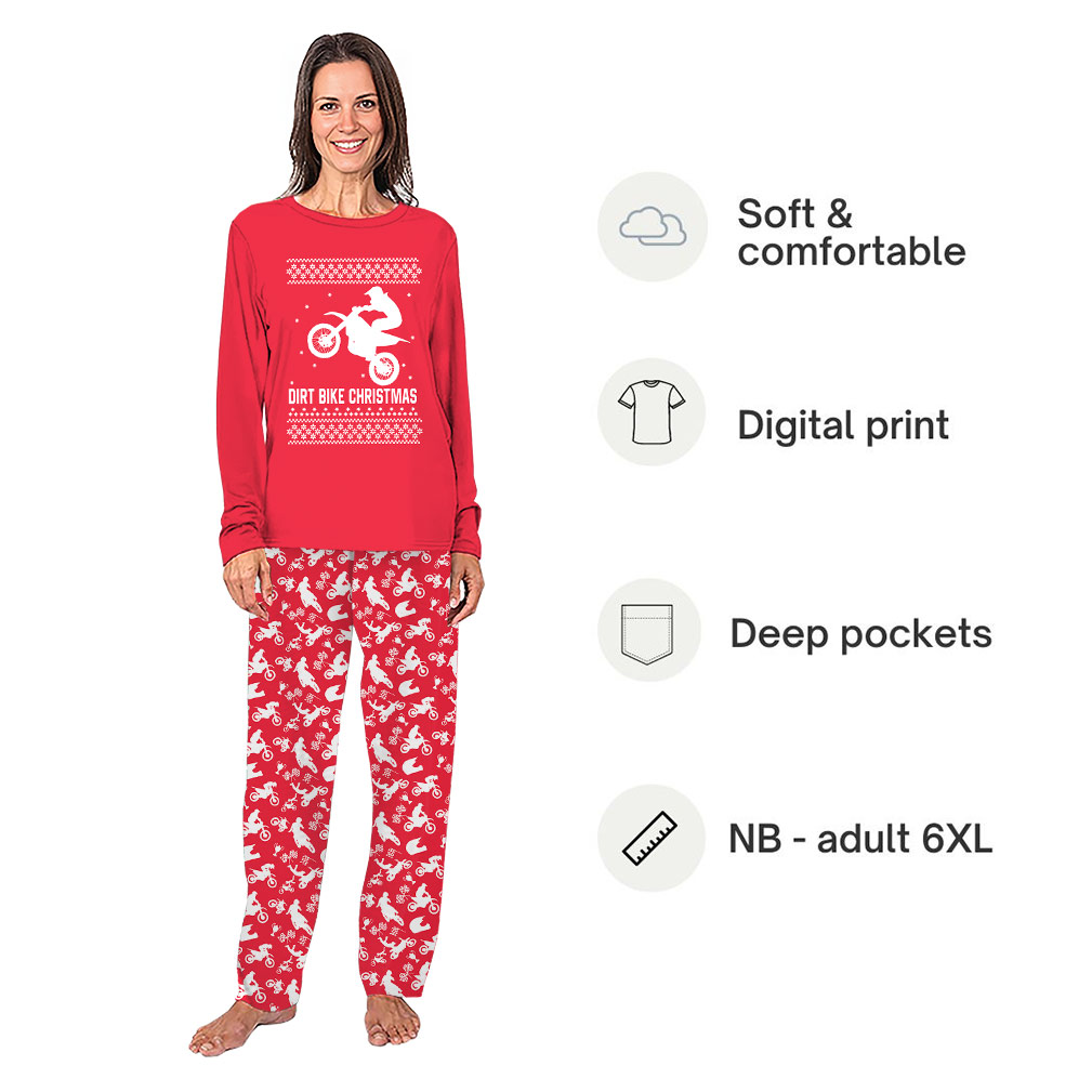 Dirt Bike Family Matching Christmas Pajamas With Plus Size