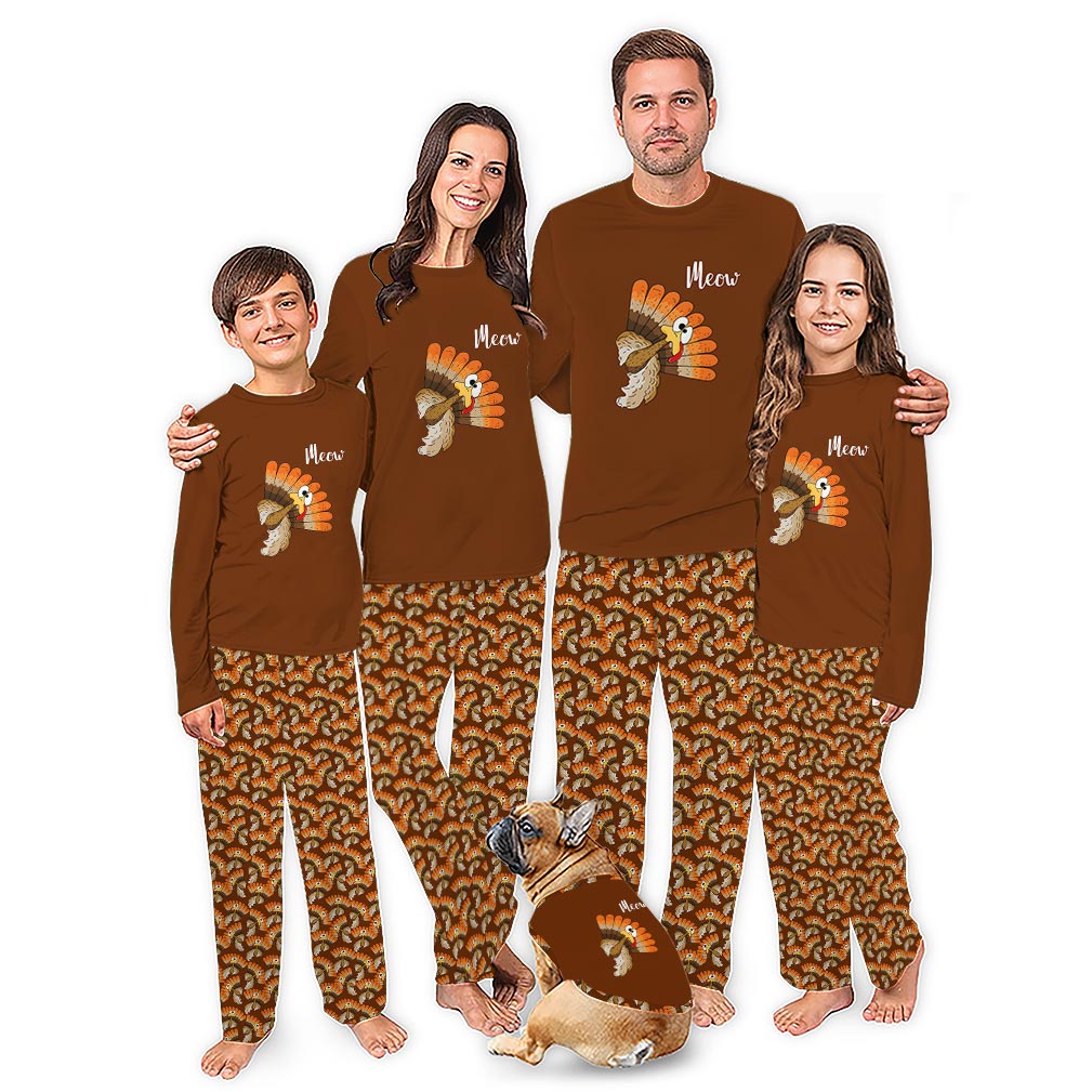 Funny Turkey Thanksgiving Family Matching PJs With Extended Sizes Funny Turkey Thanksgiving Family Matching PJs With Extended Sizes