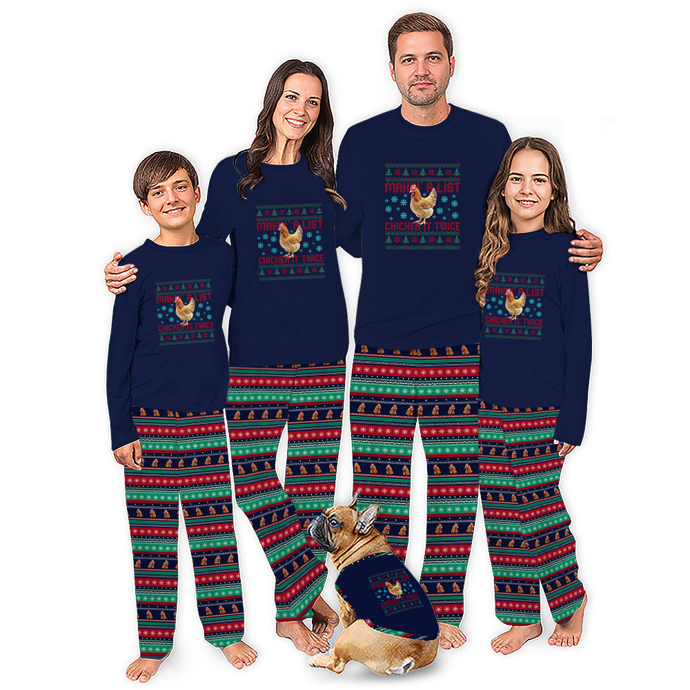 Funny Chicken Family Christmas Pajamas Funny Chicken Family Christmas Pajamas