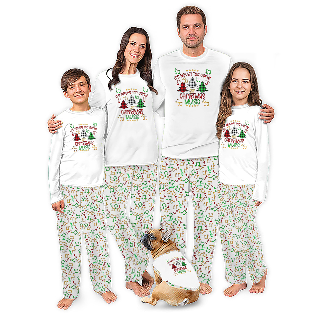 Music Christmas Pajama Sets For Family