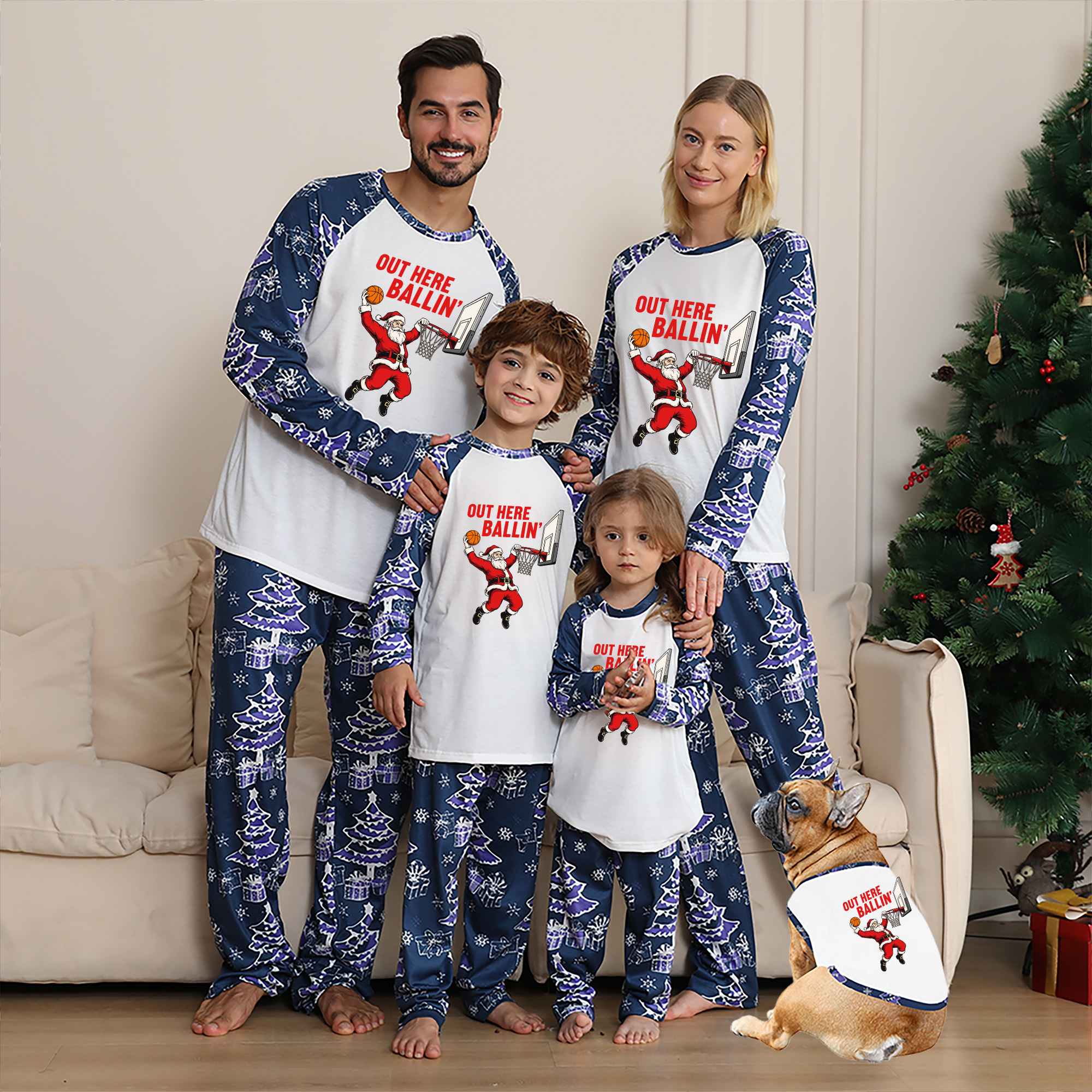 Baseball Santa Player Matching Xmas Family Pajamas Baseball Santa Player Matching Xmas Family Pajamas