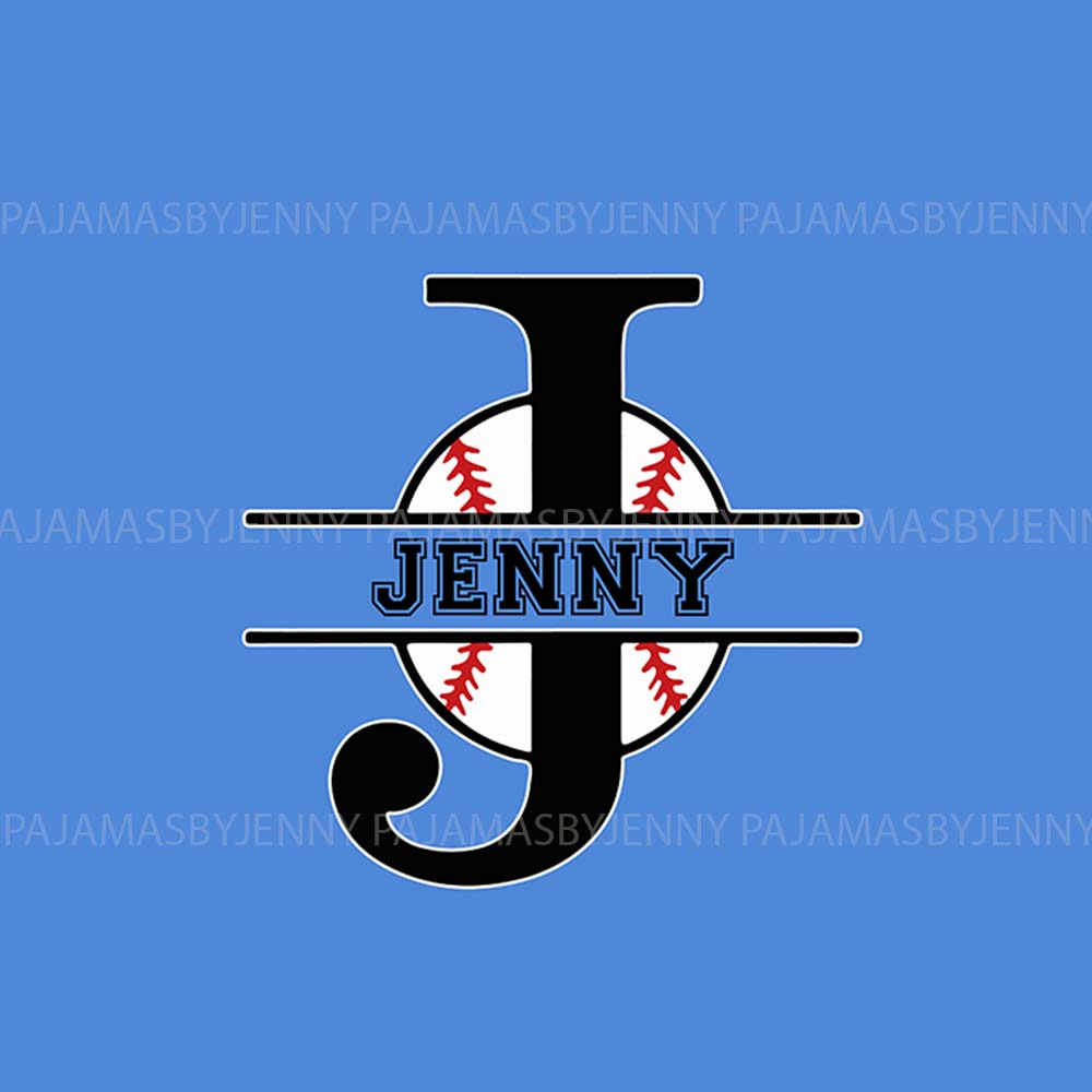Personalized Baseball Monogram Family Matching Pajamas with Pockets Personalized Baseball Monogram Family Matching Pajamas with Pockets