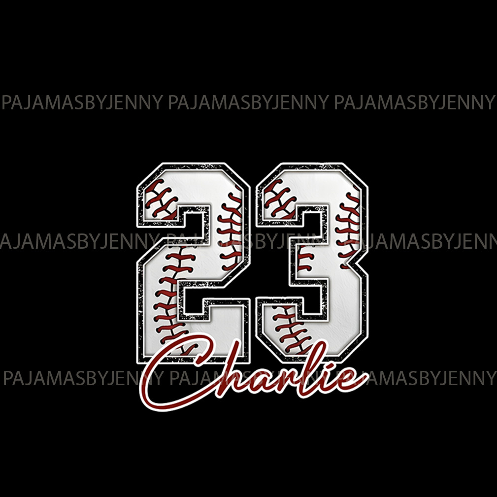 Personalized Baseball Number Family Matching Pajamas With Preview Personalized Baseball Number Family Matching Pajamas With Preview