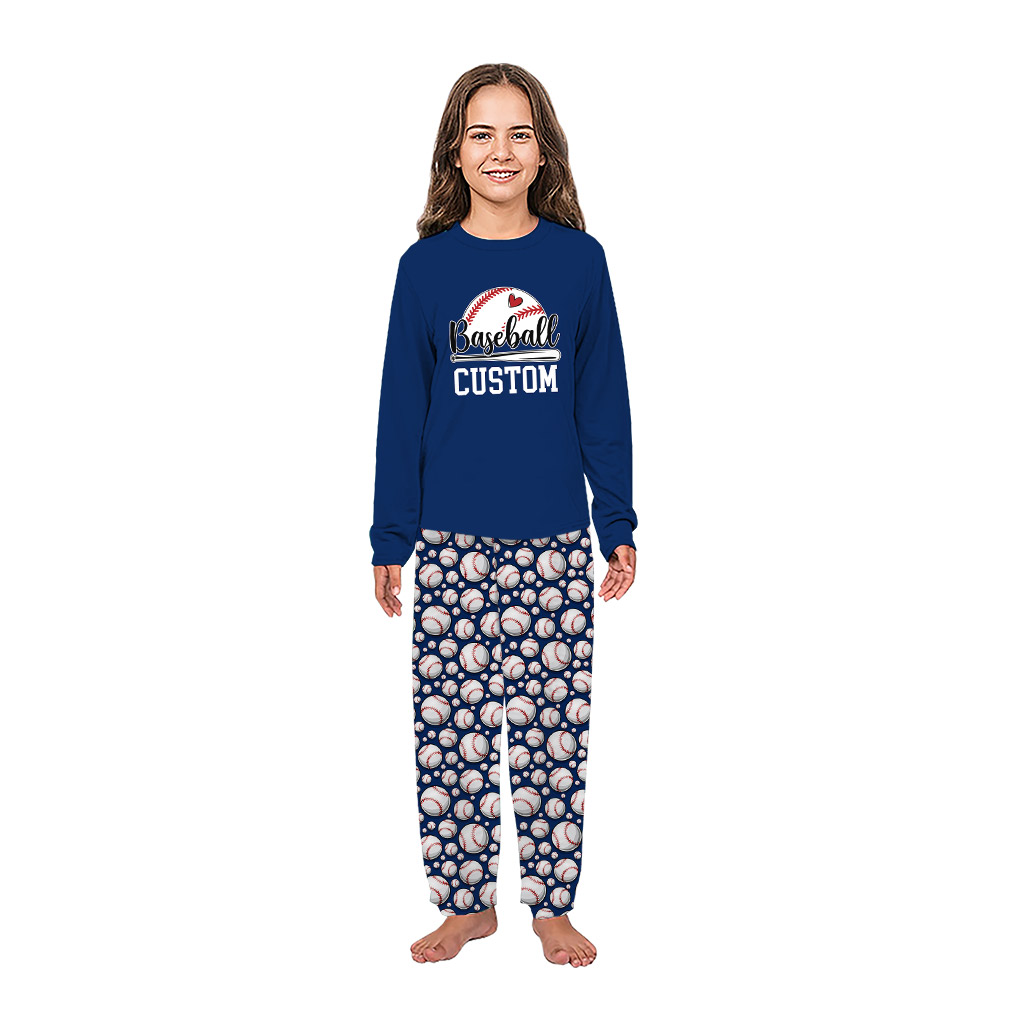 Personalized Baseball Family Matching PJs with Name Personalized Baseball Family Matching PJs with Name