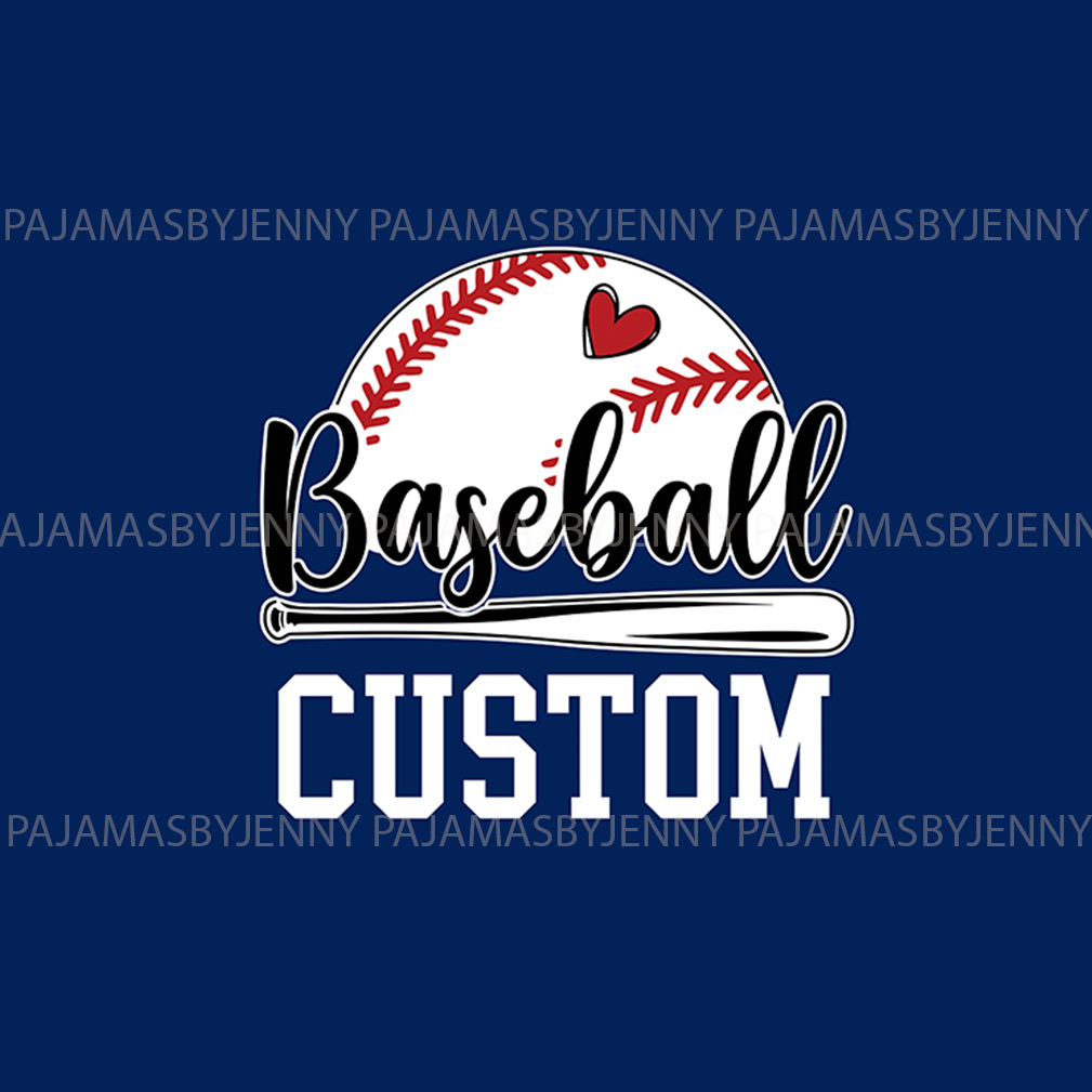 Personalized Baseball Family Matching PJs with Name Personalized Baseball Family Matching PJs with Name
