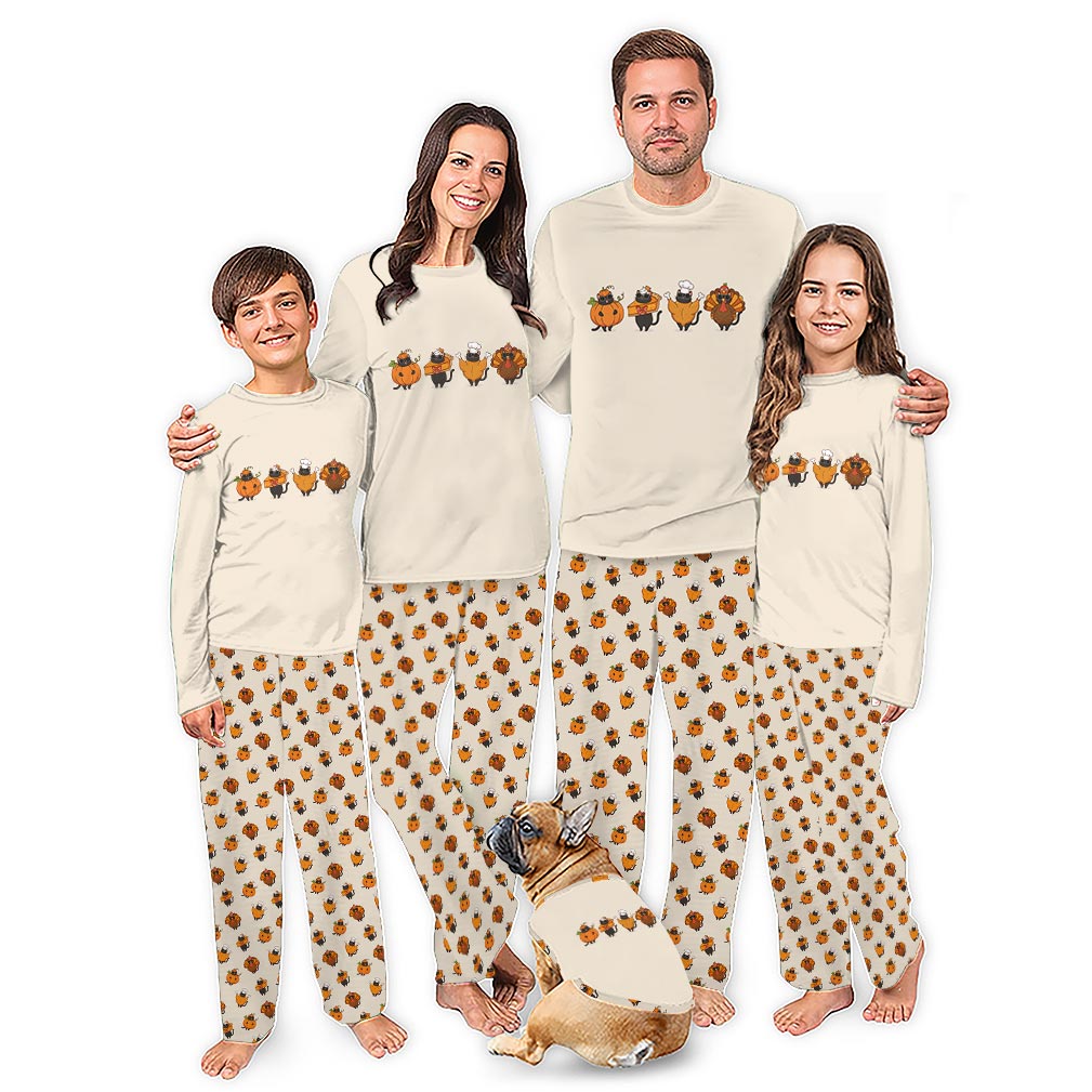 Funny Thanksgiving Family Matching Pajamas Pumpkin Turkey Funny Thanksgiving Family Matching Pajamas Pumpkin Turkey