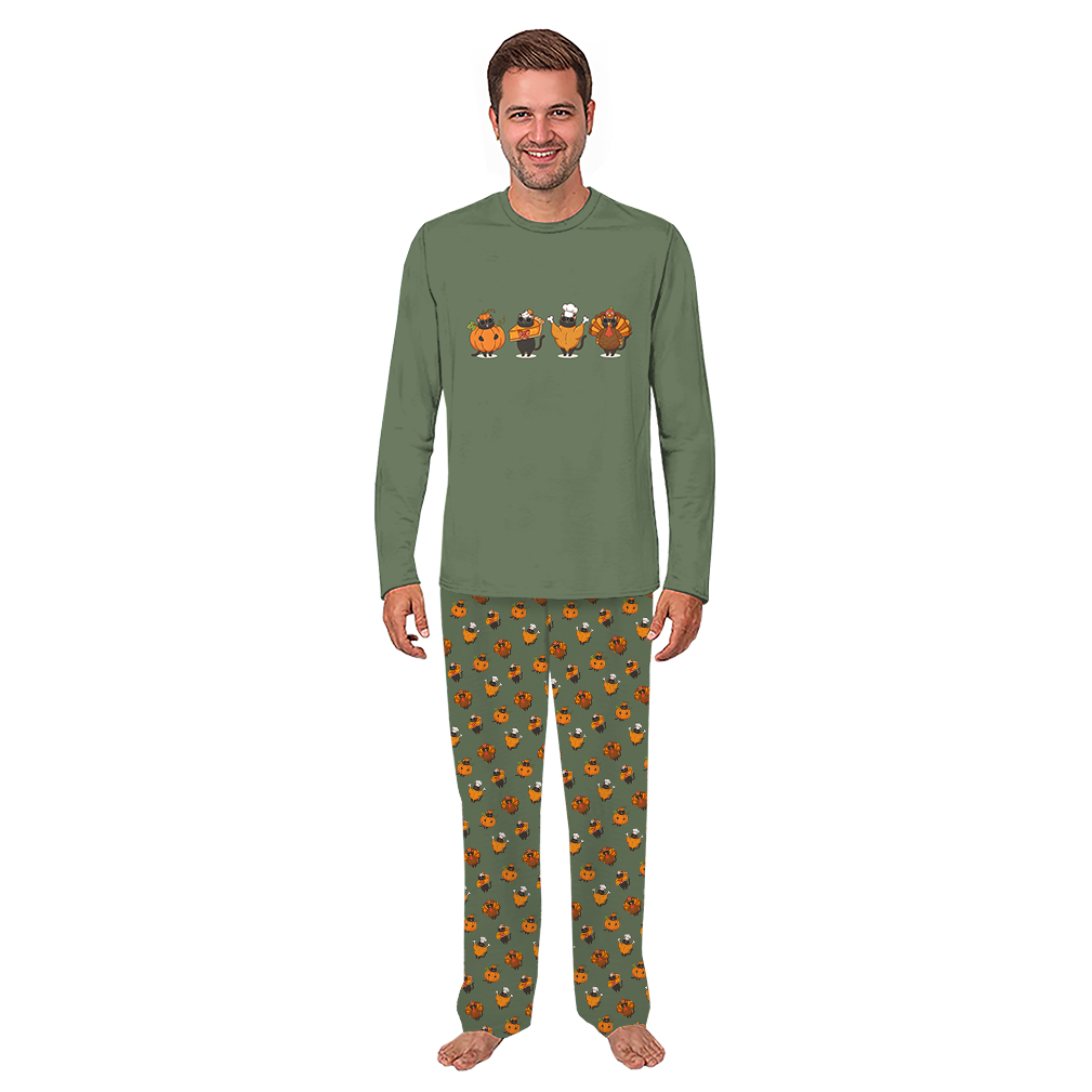 Funny Thanksgiving Family Matching Pajamas Pumpkin Turkey Funny Thanksgiving Family Matching Pajamas Pumpkin Turkey