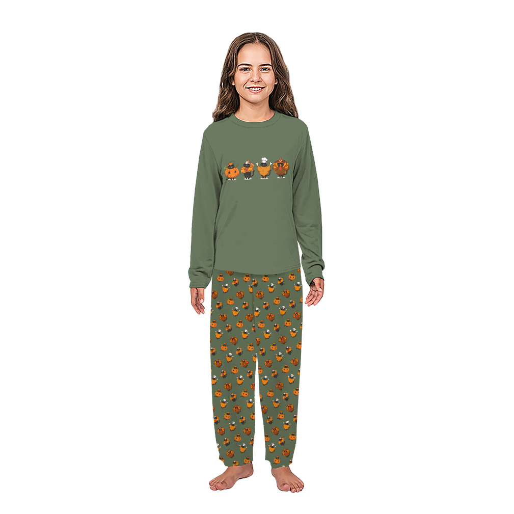 Funny Thanksgiving Family Matching Pajamas Pumpkin Turkey Funny Thanksgiving Family Matching Pajamas Pumpkin Turkey