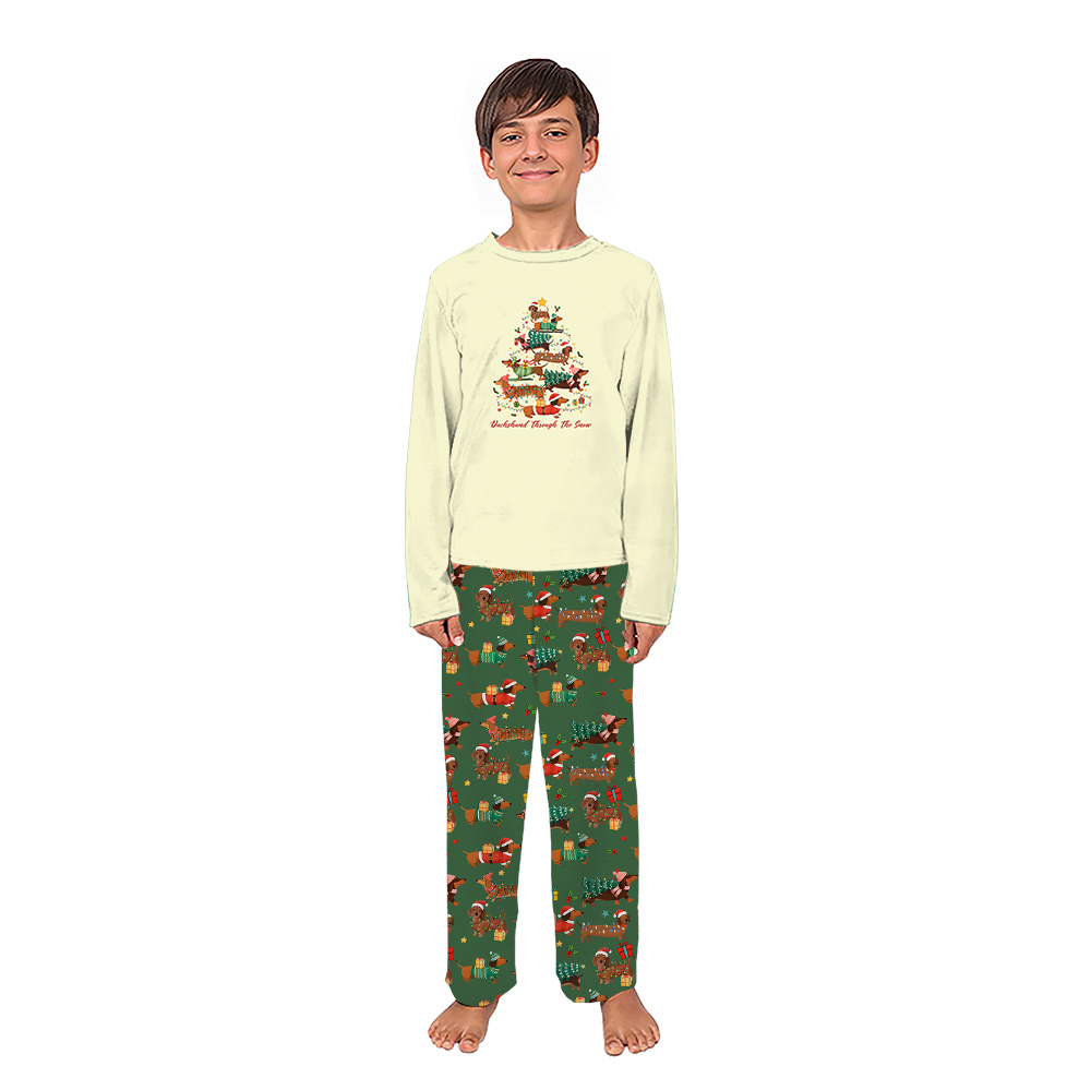 Dachshund Through The Snow Christmas Pajama Matching Dachshund Through The Snow Christmas Pajama Matching