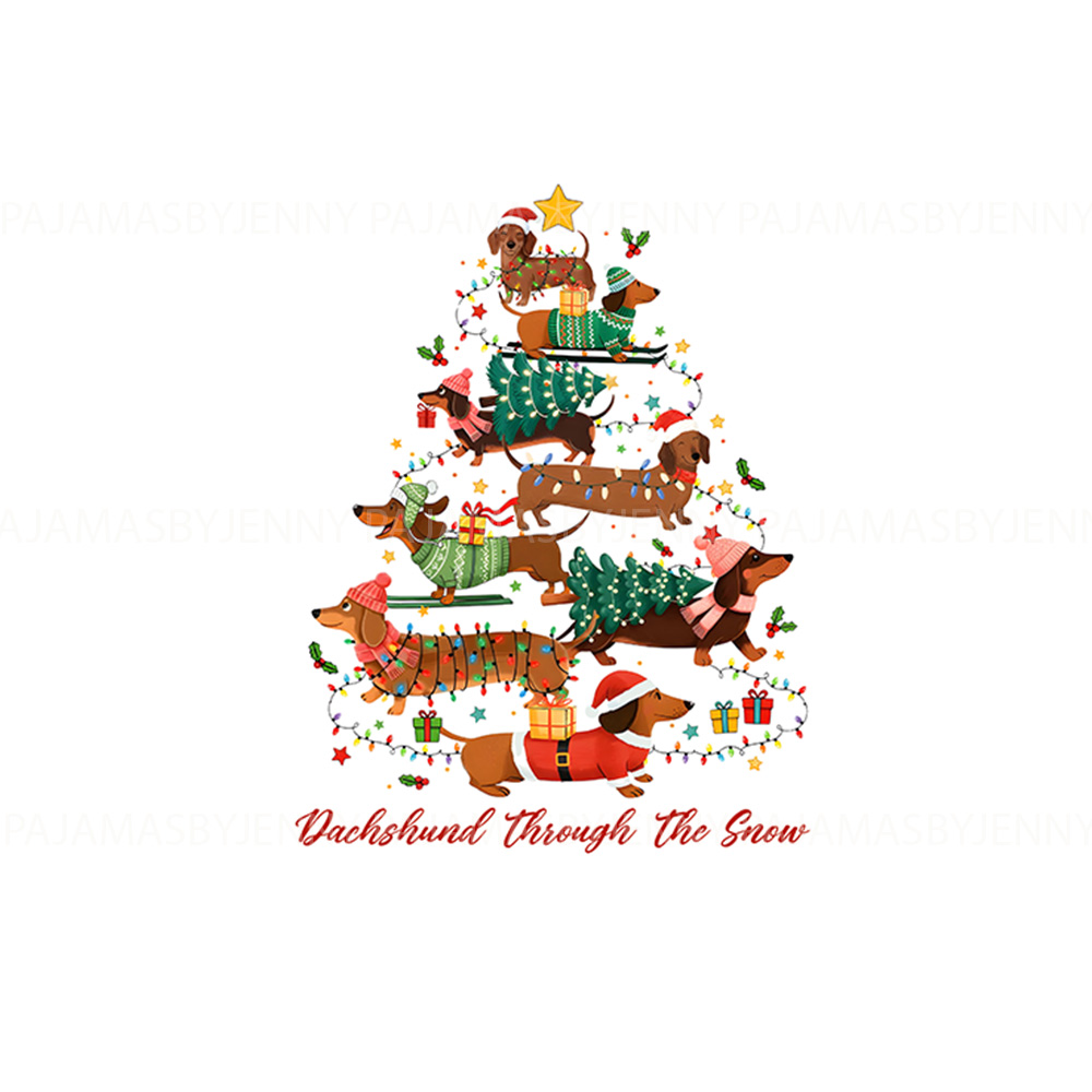 Dachshund Through The Snow Christmas Pajama Matching Dachshund Through The Snow Christmas Pajama Matching