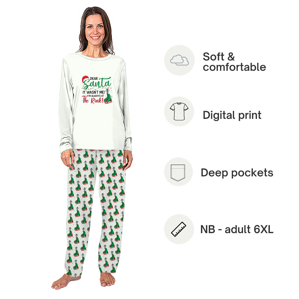 Funny Ice Skating Christmas Pajamas Funny Ice Skating Christmas Pajamas