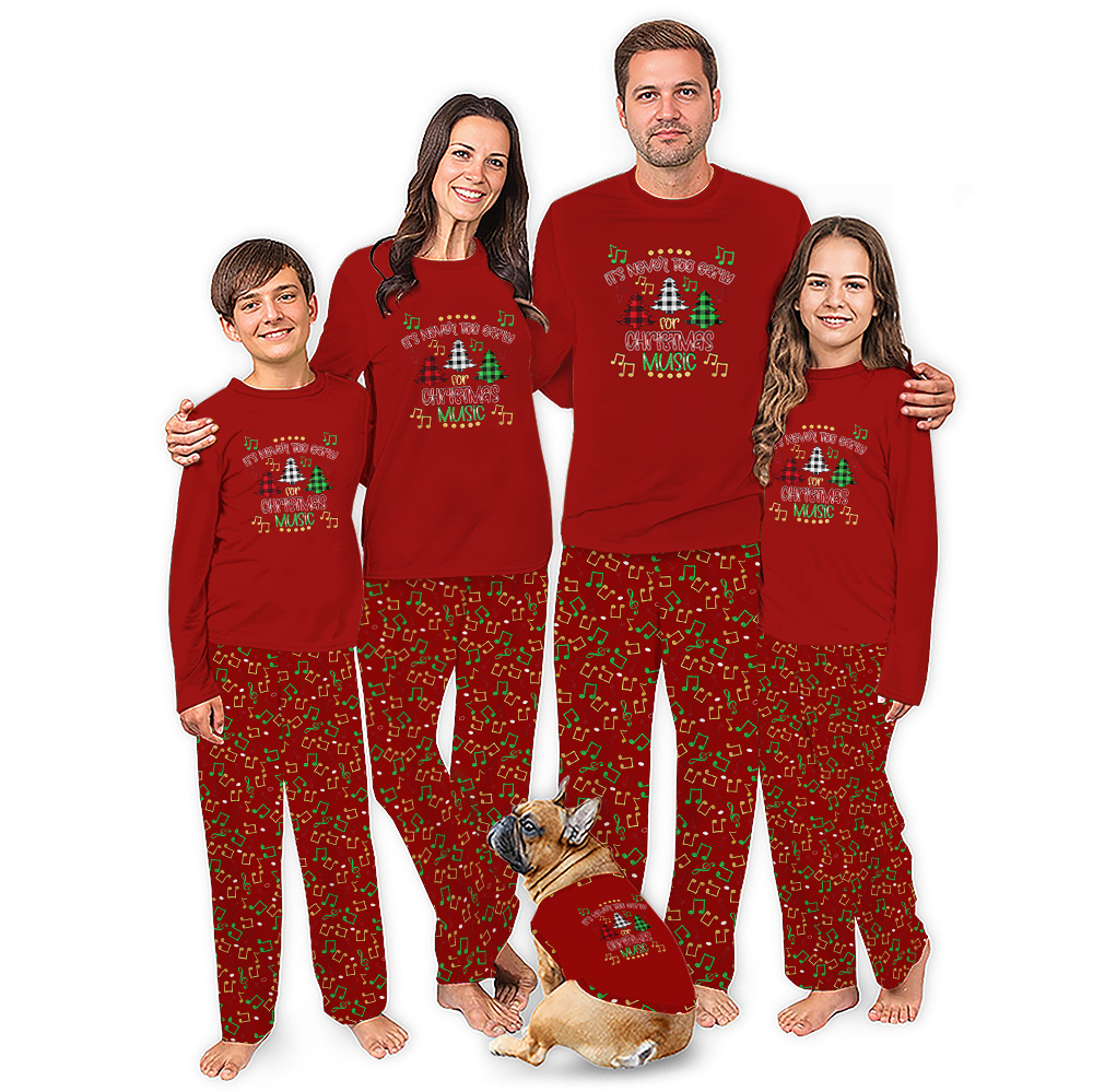Music Christmas Pajama Sets For Family
